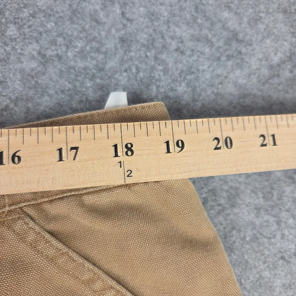 VTG Carhartt Mens Carpenter Shorts Tan Canvas Duck Utility Workwear 37 Waist